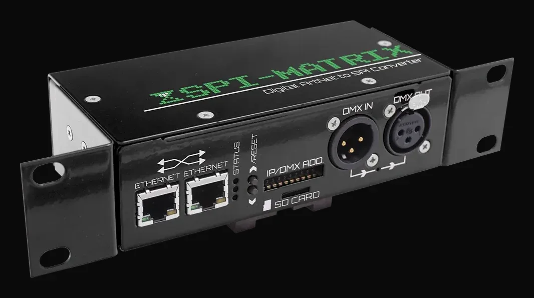 SPI Matrix controller installed in a pixel LED project