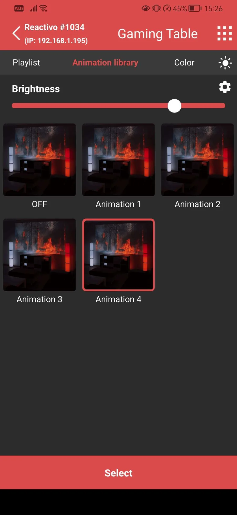 Reactivo zone: the same animation library, with its own tabs