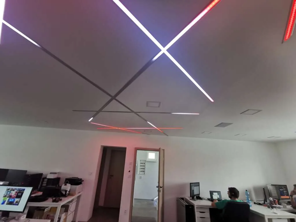 Pixel LED ceiling show playing standalone from an LEC3 controller