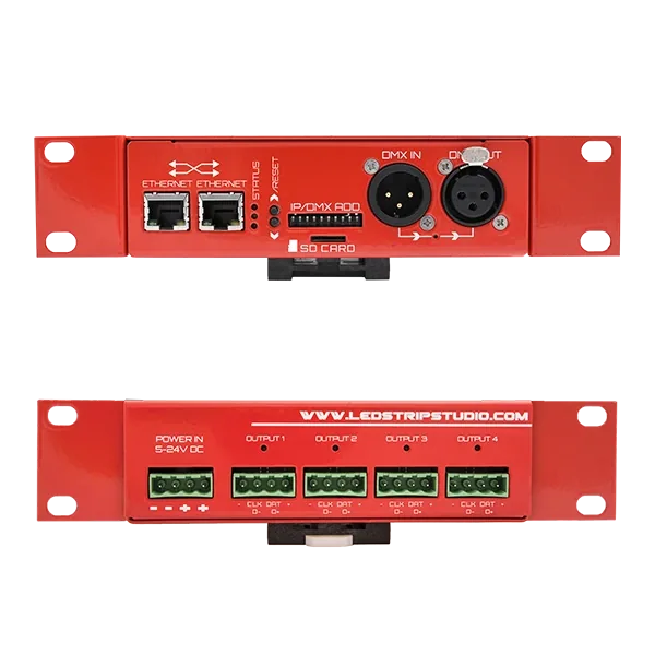 LEC3 front and back panel close-up