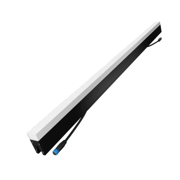Close view of the sealed black anodized ProfiLED aluminium profile