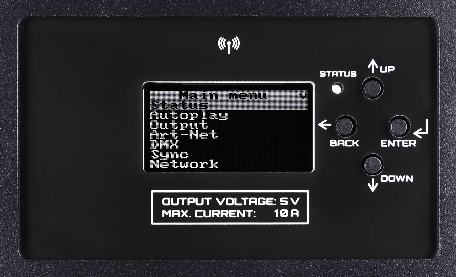 Powered SPI LED Controller 2 OLED display close-up