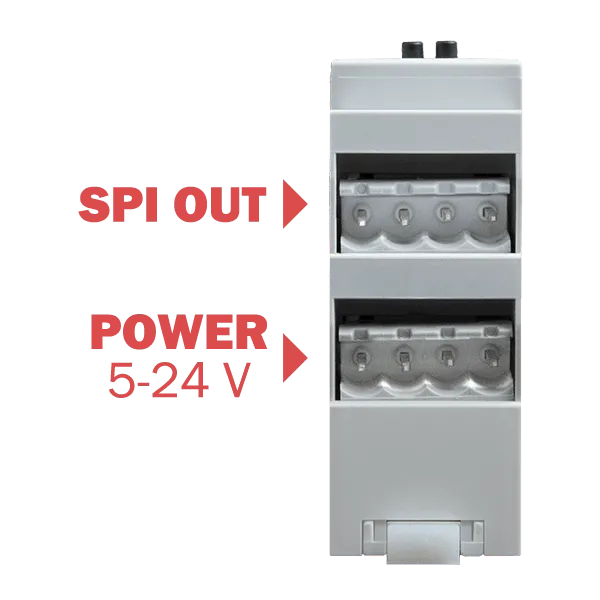 SPI LED Controller SPI output and power terminals
