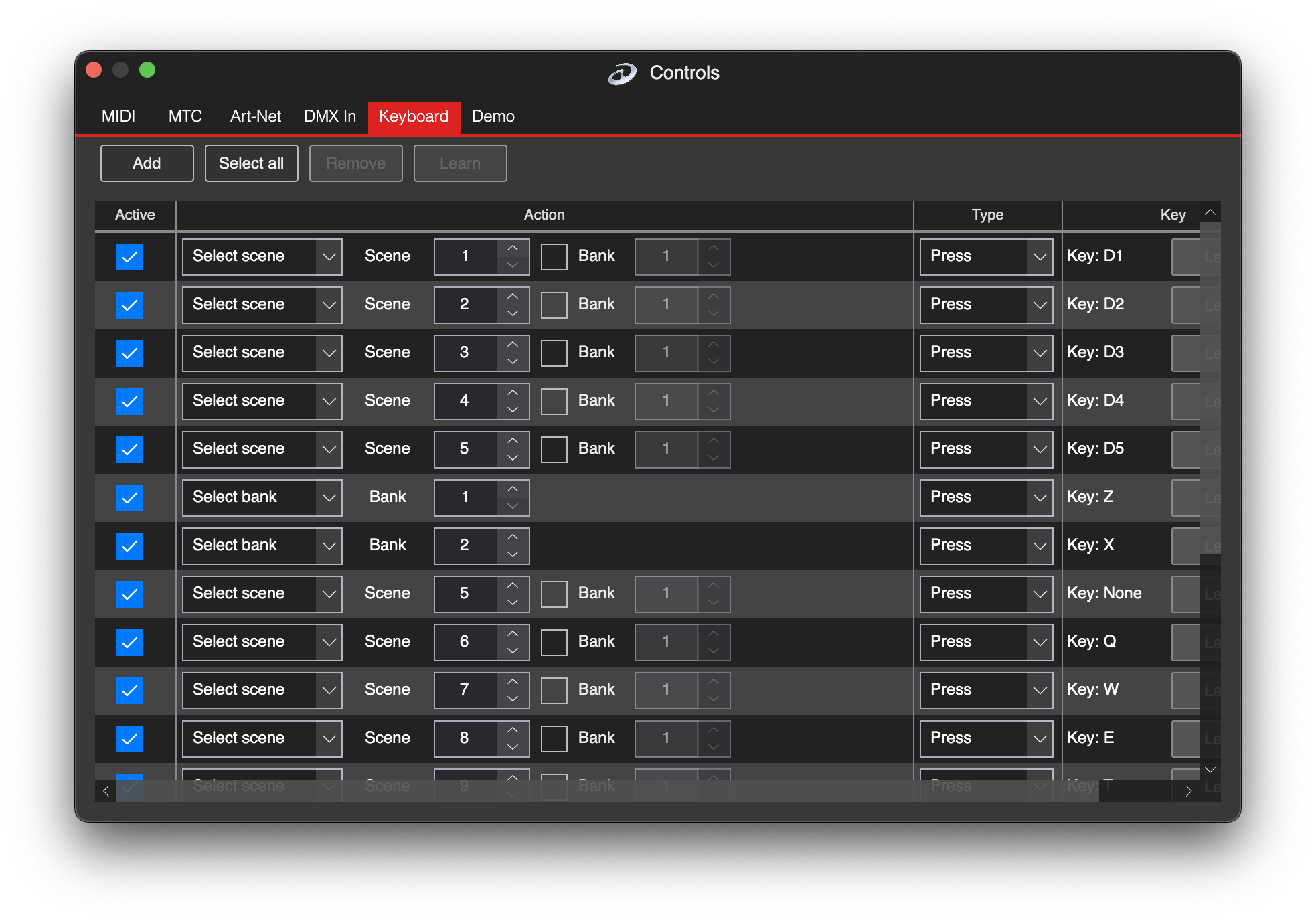 Home Tab Mapping
