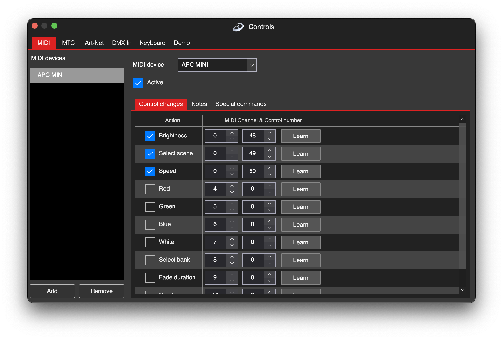MIDI control in LSS4