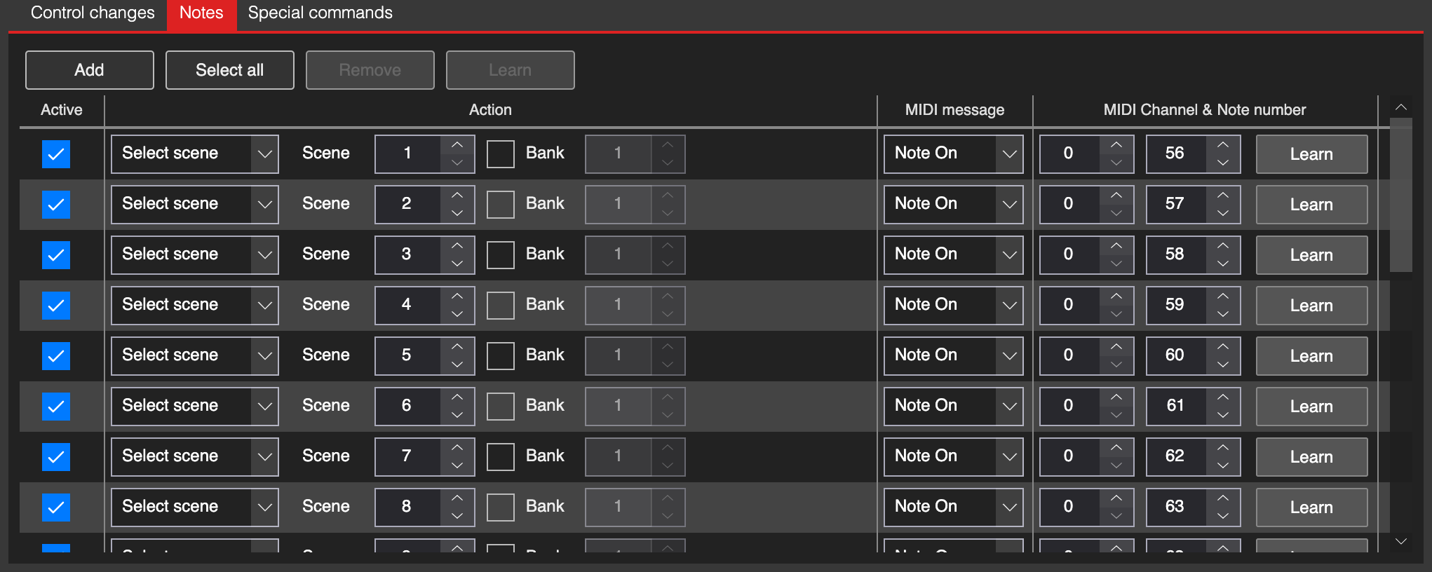 Home Tab Mapping