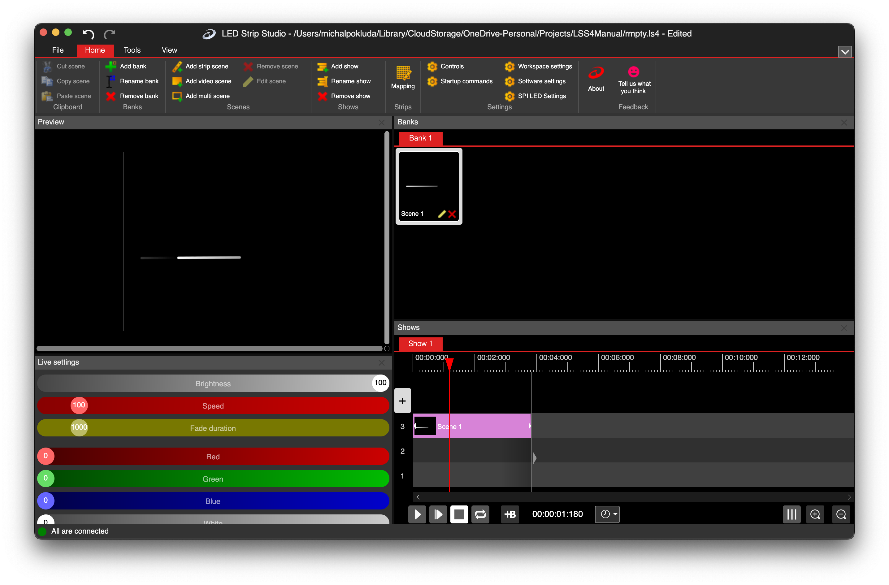 LSS4 software main window interface