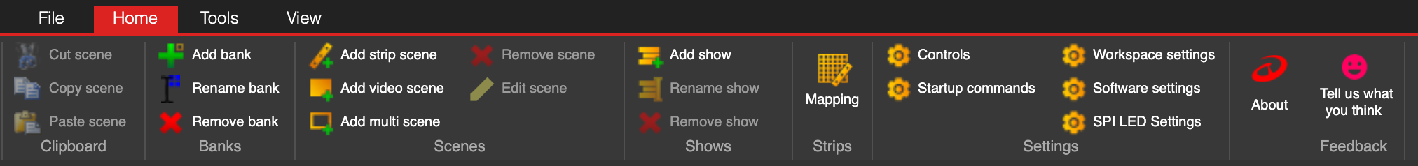 Home Tab Mapping