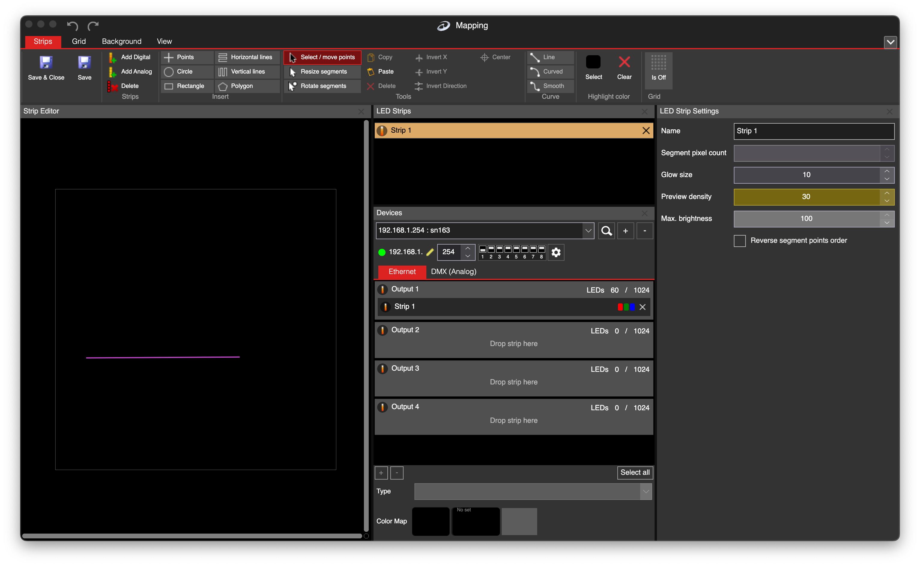 LSS4 mapping workspace with multiple layouts