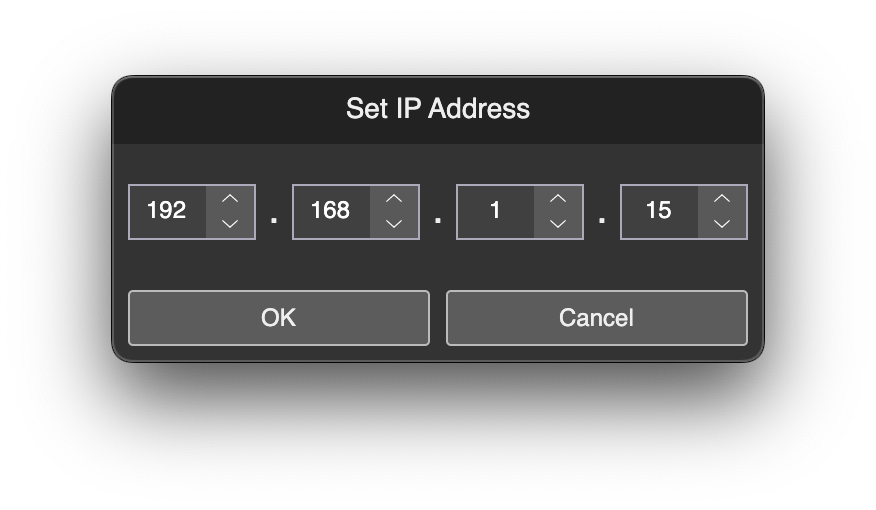 Set device IP address