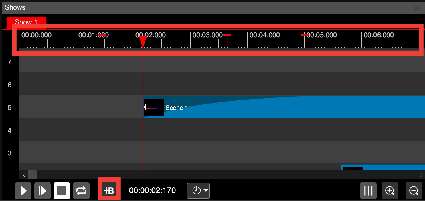 Bookmarks in LSS4 show timeline