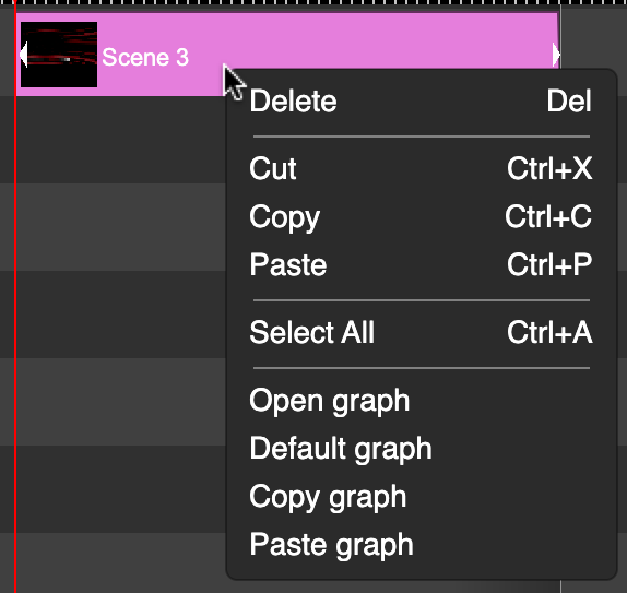 LSS4 show event context menu with editing options