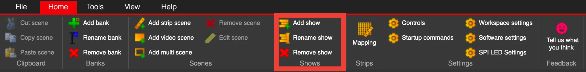 Home Tab Mapping