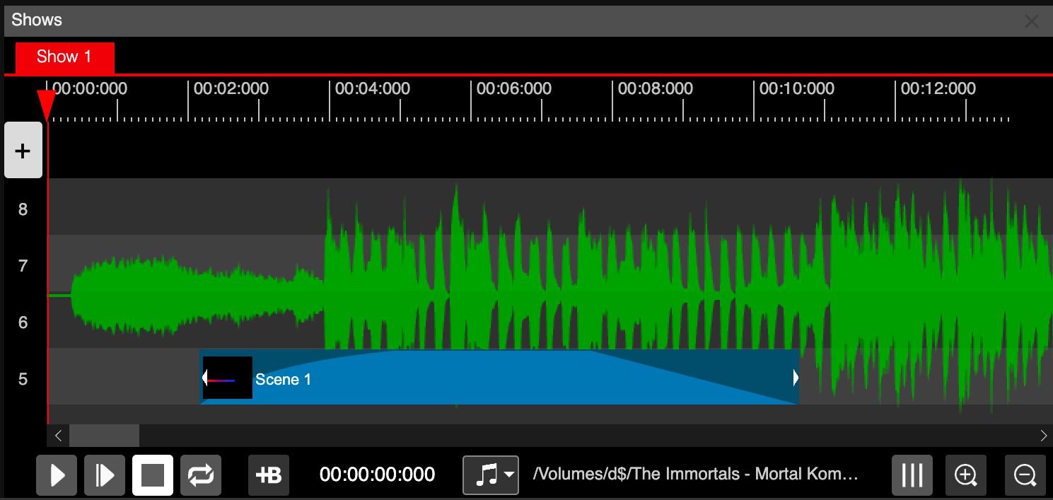 Music synchronized timeline in LSS4