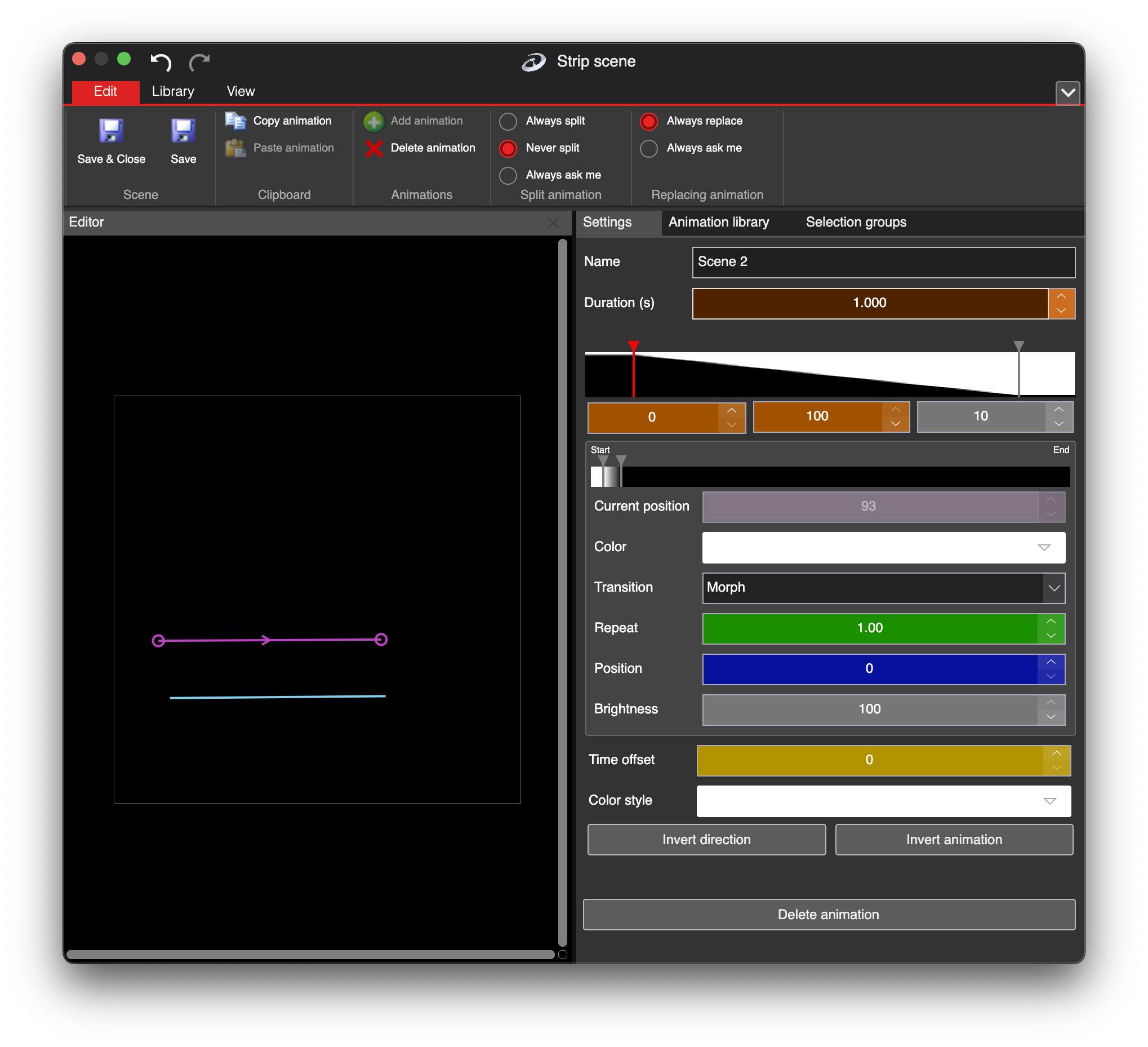 Morph transition in LSS4