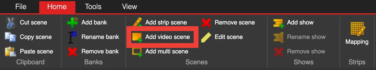 Add strip scene