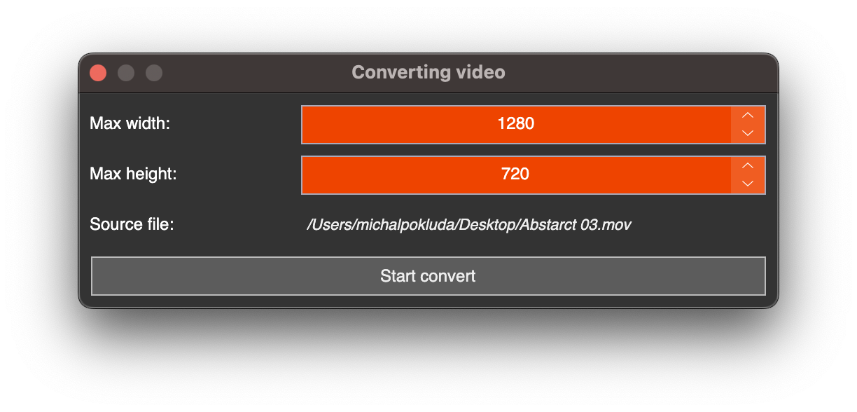 LSS4 video format conversion window