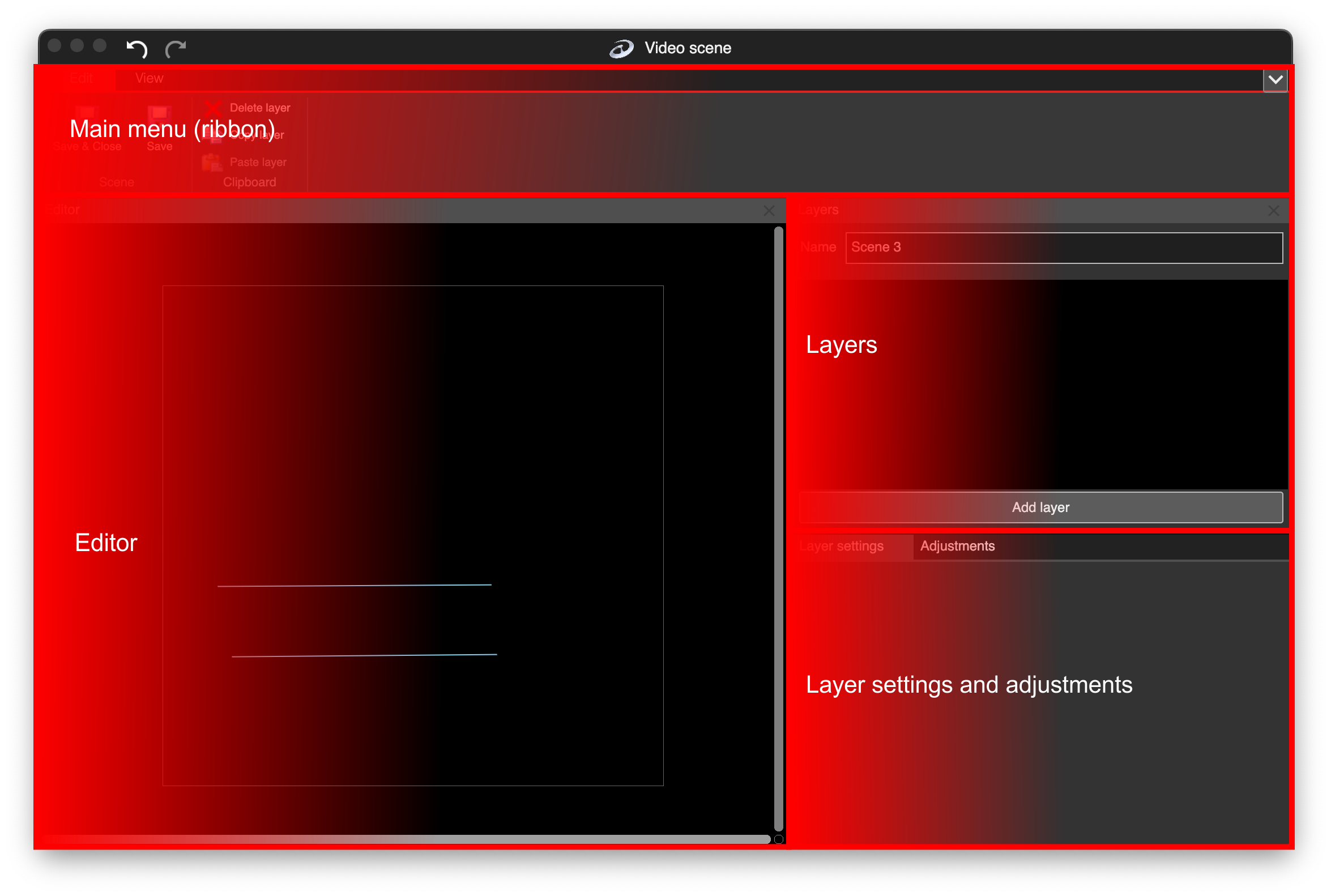 LSS4 video scene with screen grabber as one of multiple layers