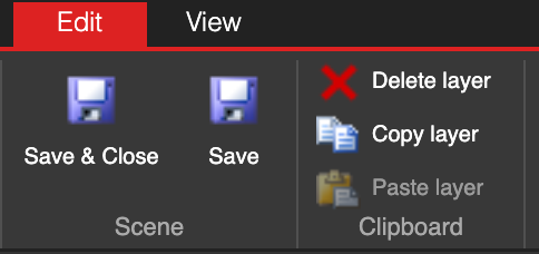 Video scene main menu