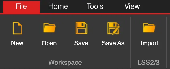 File menu