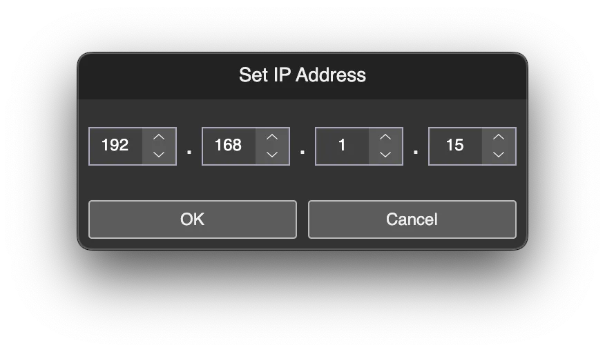 Set device IP address