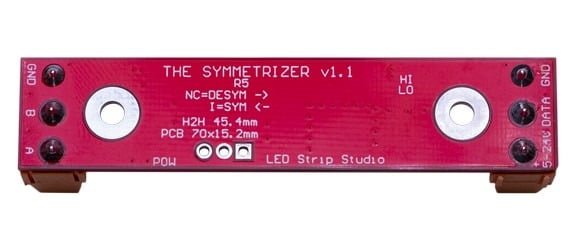 The Symmetrizer v1.1 circuit board bottom view