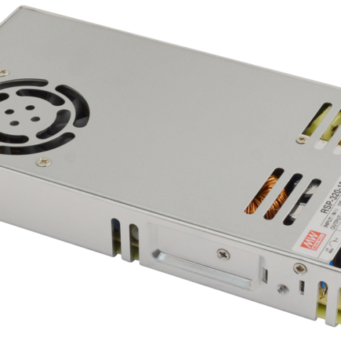 Meanwell RSP-320-12 12V 320W enclosed power supply with screw terminals and cooling fan