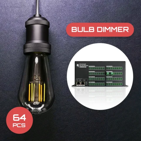 Edison CCT LED filament bulb and Powered Bulb Dimmer from the 64-bulb MEGA SET