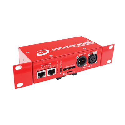 LEC 3 LED Ethernet Controller with four SPI outputs, dual RJ-45 Ethernet and DMX XLR