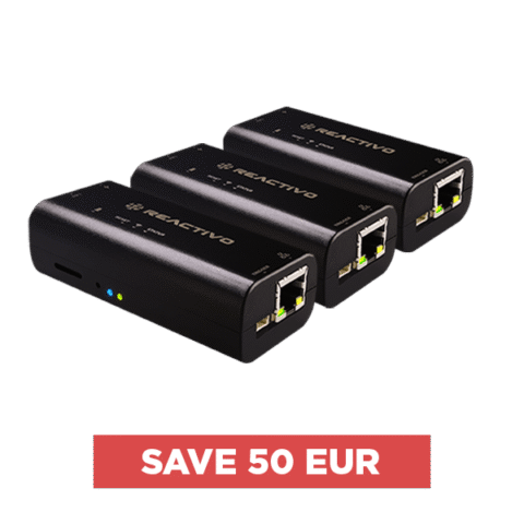 3x REACTIVO 2 bundle: three Art-Net pixel controllers with Ethernet, Wi-Fi and SPI output