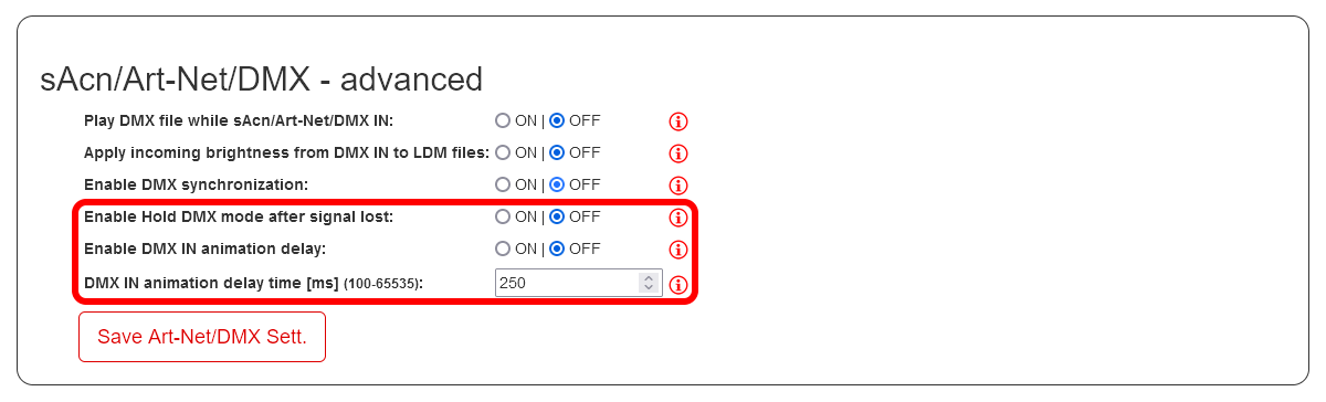 SD Card Mode – Trigger animations with DMX