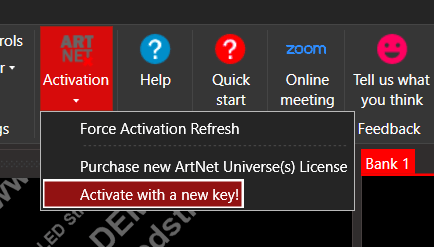LSS3 Software Activation