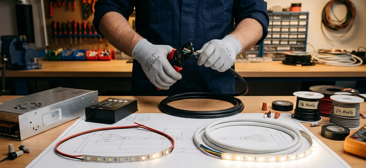 LED Strip Studio Cabling