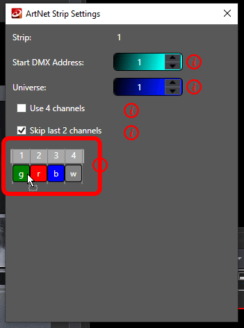 Change order of RGBW channels