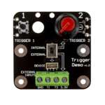 Trigger board with button and potenciometer/dial knob within Reactivo package