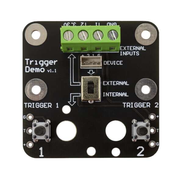 Trigger board with 2 buttons within Reactivo package
