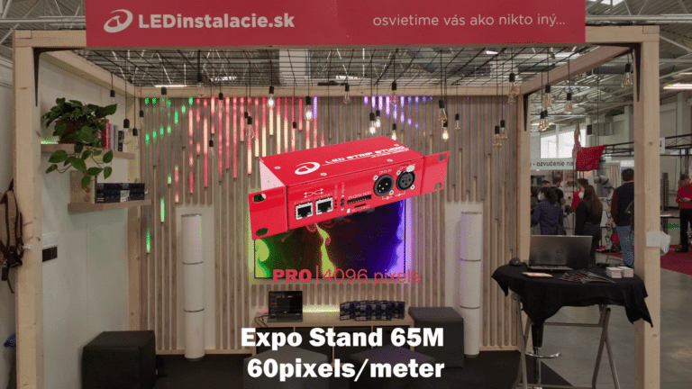 large installation of 60M in a expo stand with Pro version of LEC3