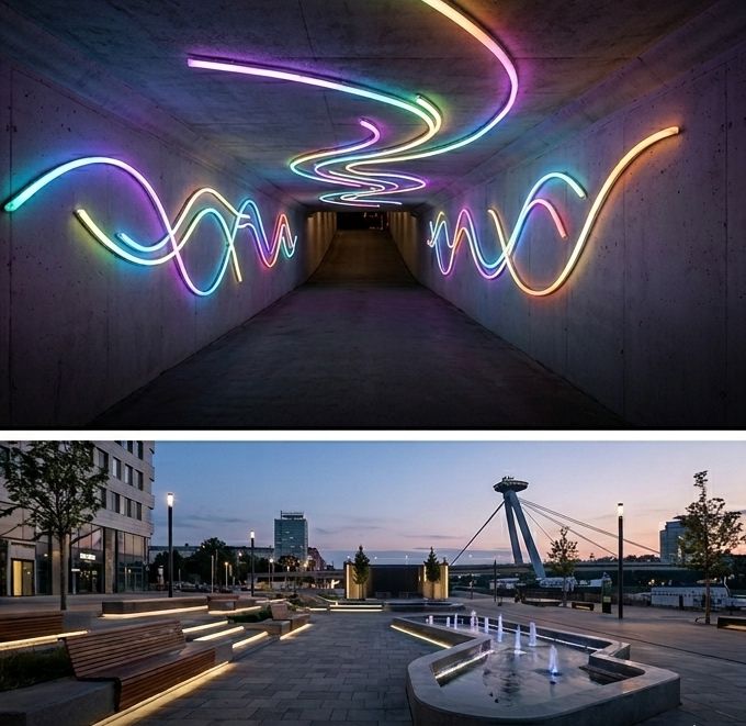 LED installation building